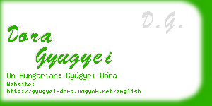 dora gyugyei business card